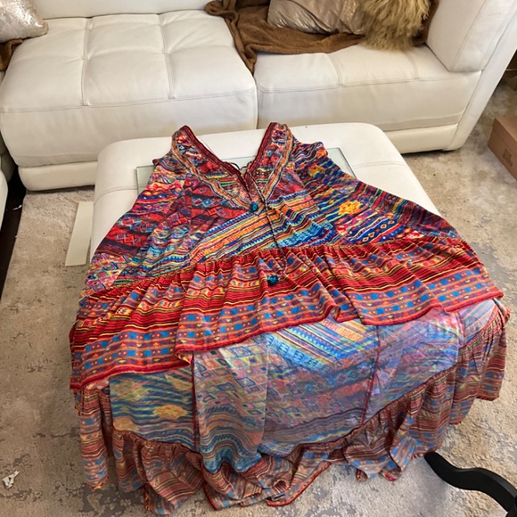 NWOT RUBY VAYA for BOSTON PROPER HIGH LOW SEXY MULTI COLOR DRESS - Picture 15 of 17